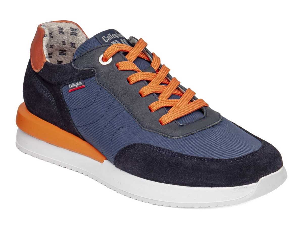 Callaghan 51100 Moses Sneakers Heren Blauw Zwart Oranje | BUT203OM