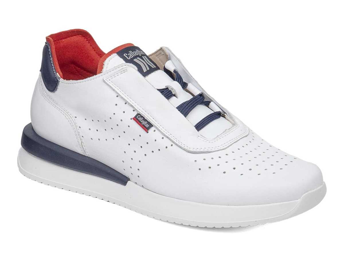 Callaghan 51101 Moses Sneakers Heren Wit Blauw Rood | UUY3345XU