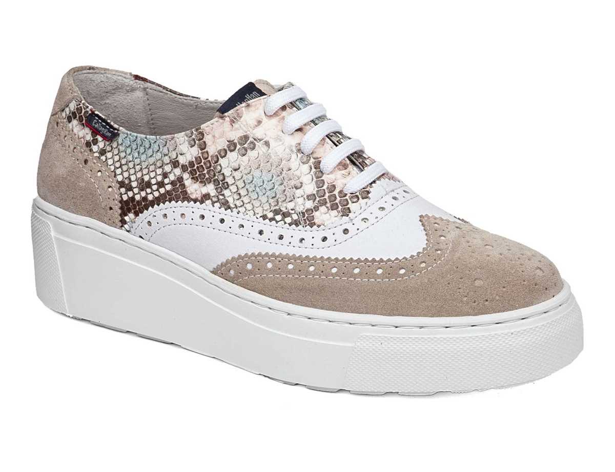 Callaghan 14926 Moon Line Platform Sneakers Dames Beige Wit | QDP6612OD