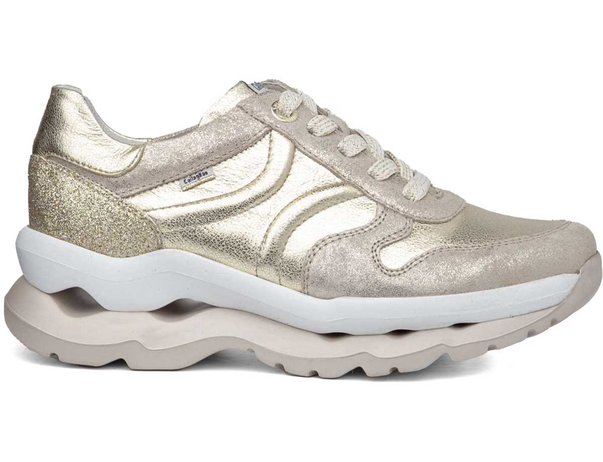 Callaghan 18820 Sole Sneakers Dames Wit Beige Goud | QDR6986HK