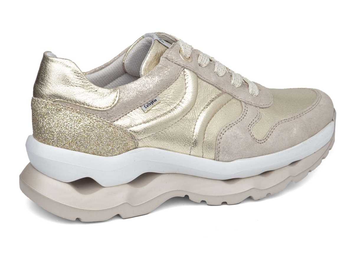 Callaghan 18820 Sole Sneakers Dames Wit Beige Goud | QDR6986HK