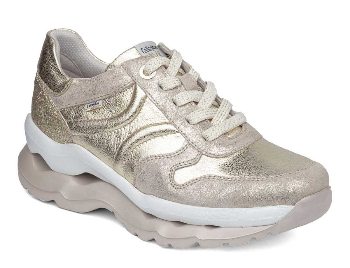 Callaghan 18820 Sole Sneakers Dames Wit Beige Goud | QDR6986HK