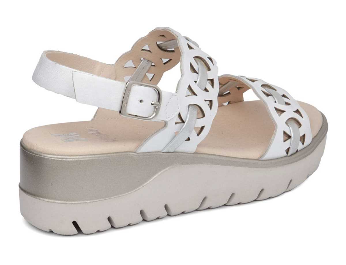 Callaghan 26517 Uwanja Sleehak Sandalen Dames Wit Zilver | WYC752GX