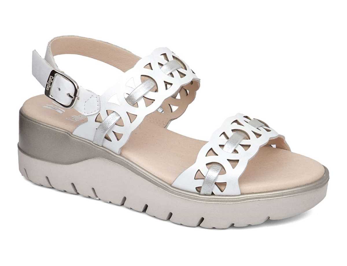 Callaghan 26517 Uwanja Sleehak Sandalen Dames Wit Zilver | WYC752GX