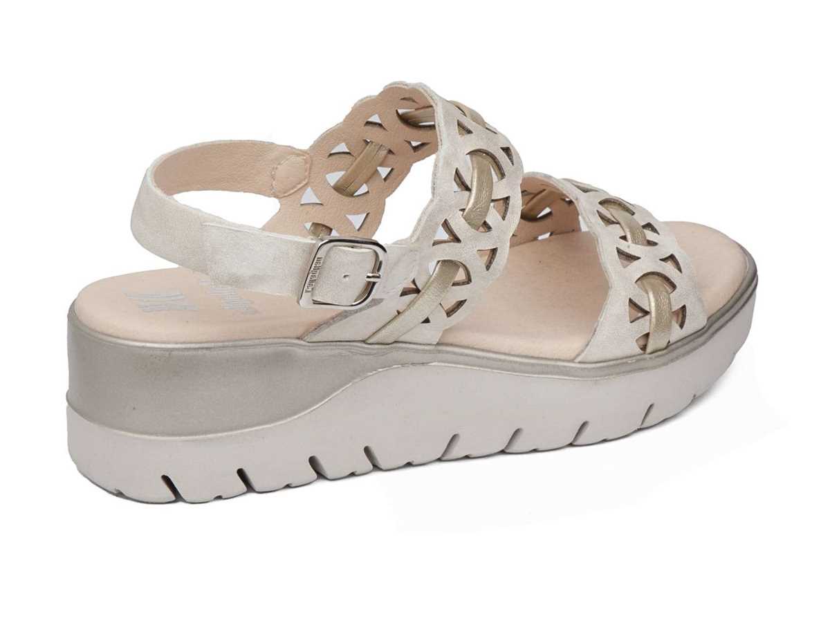 Callaghan 26517 Uwanja Sleehak Sandalen Dames Beige Goud | YDS5919EA