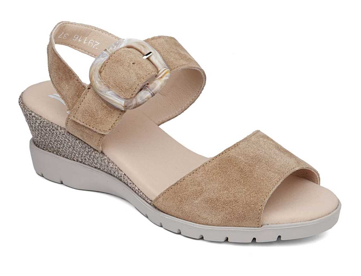 Callaghan 29116 Esperanza Sleehak Sandalen Dames Beige | CFB3089KG