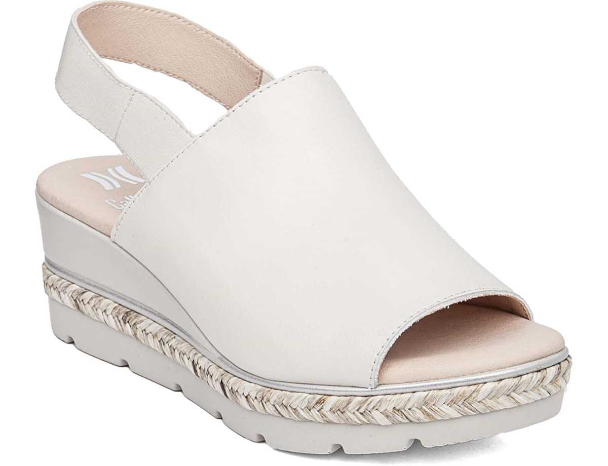 Callaghan 29802 Mara Sandalen Plateauzool Dames Wit | JUE9819ZL