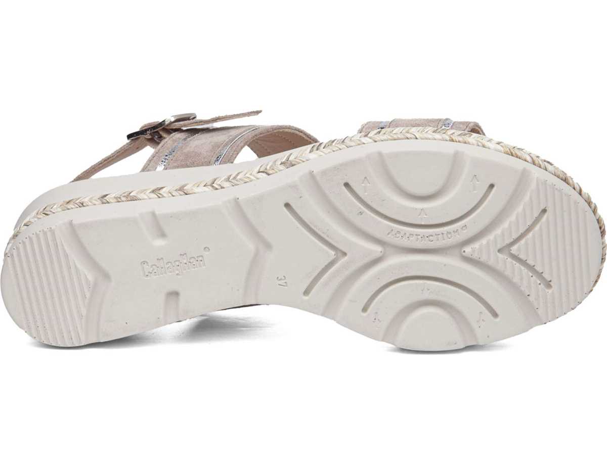 Callaghan 29805 Mara Sleehak Sandalen Dames Beige Zilver | FYA4555YK