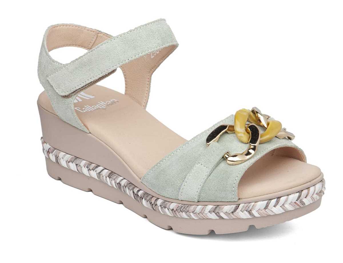 Callaghan 29807 Mara Sleehak Sandalen Dames Groen | HHZ761RZ