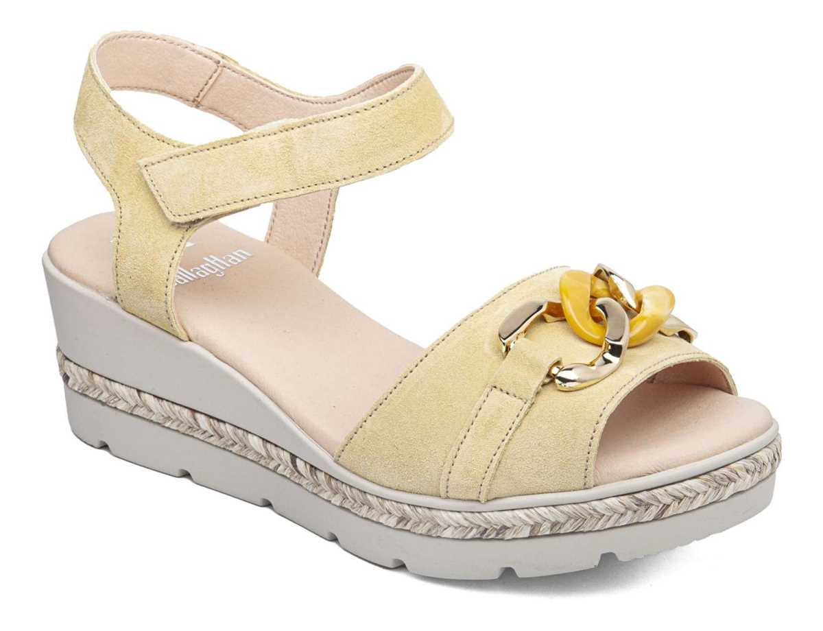 Callaghan 29807 Mara Sleehak Sandalen Dames Geel | MIV6514IK