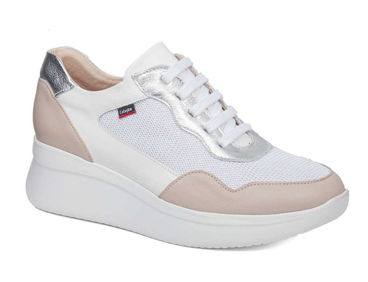 Callaghan 30002 Hanna Sneakers Dames Roze Wit Zilver | YSX3617EG