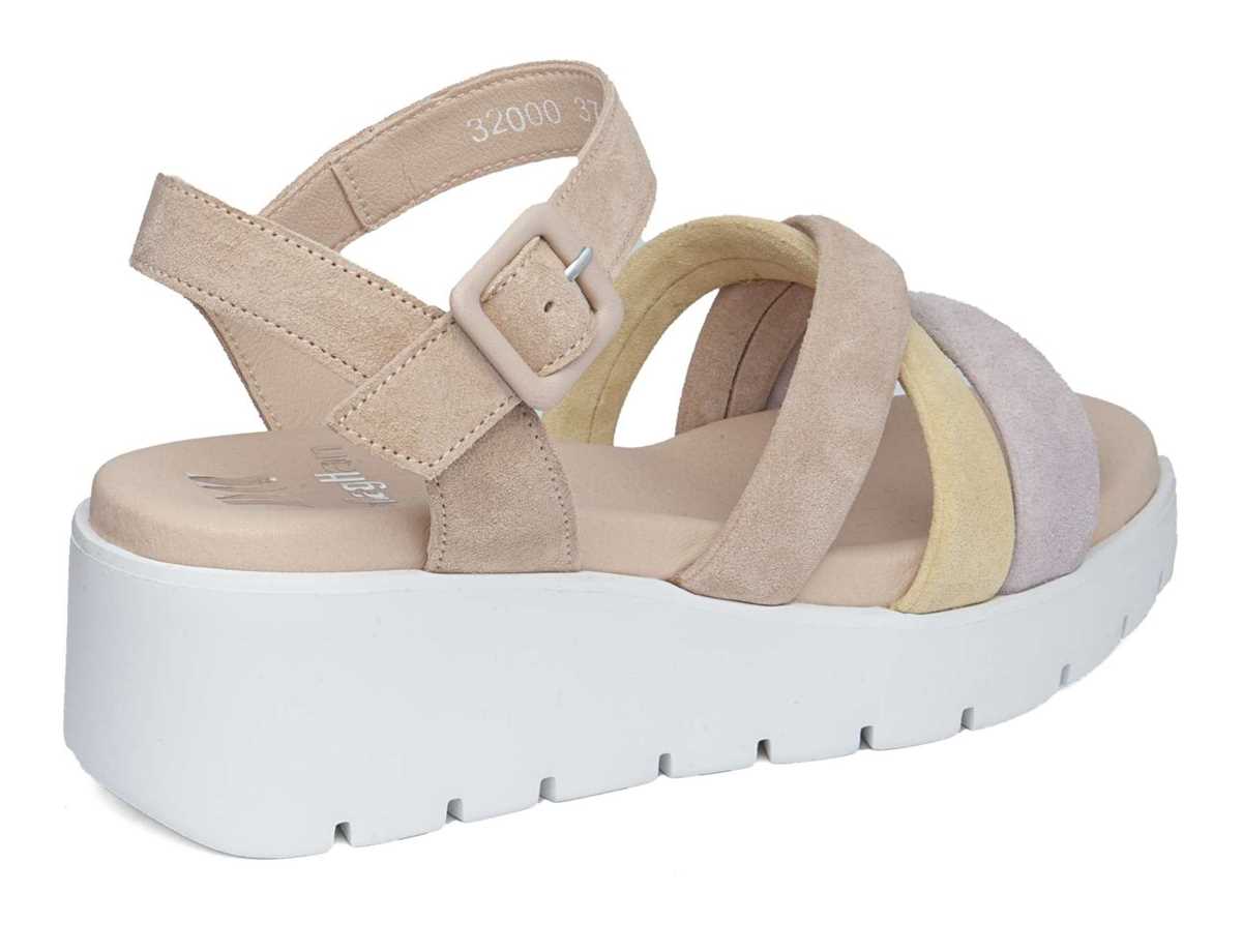 Callaghan 32000 Bera Sleehak Sandalen Dames Paars Geel Beige | PST1651SS