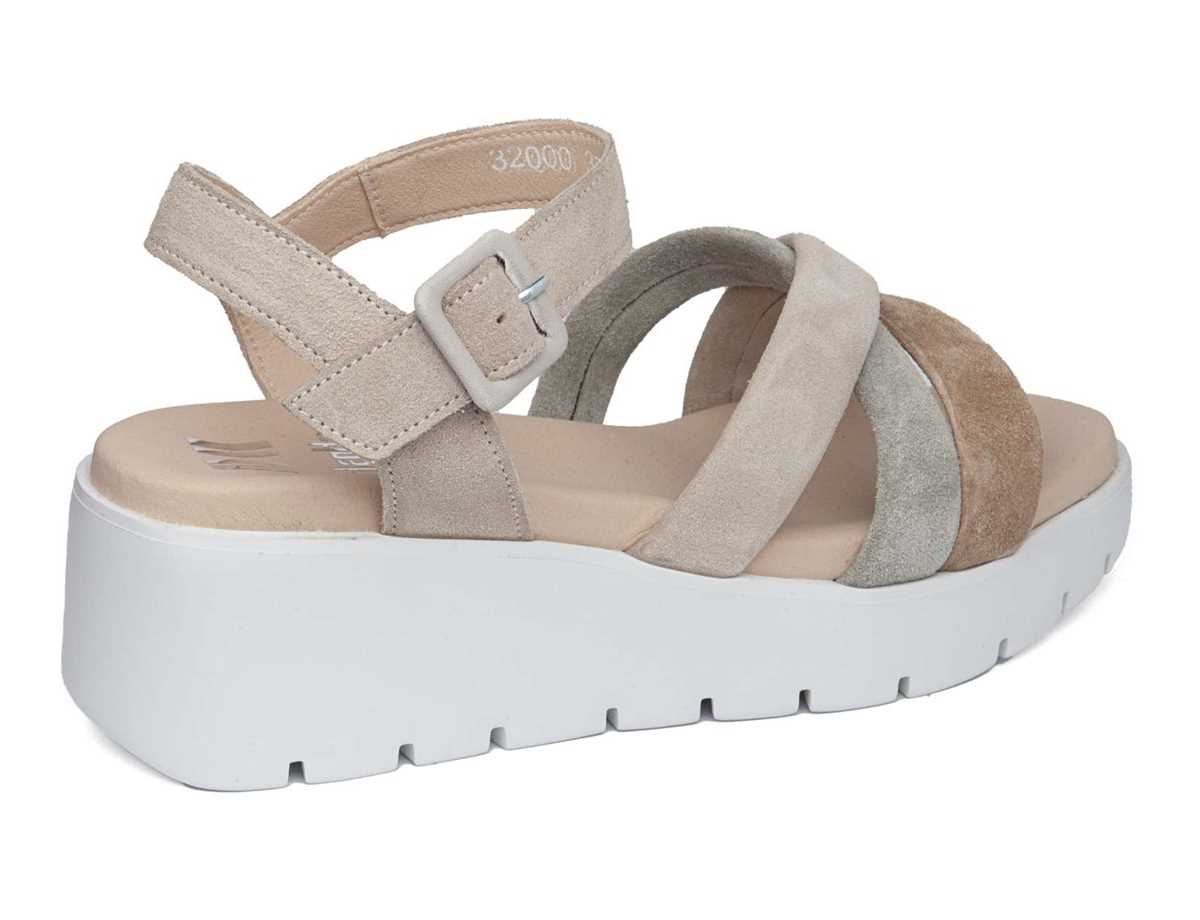 Callaghan 32000 Bera Sleehak Sandalen Dames Beige Groen Bruin | QVL6016ML