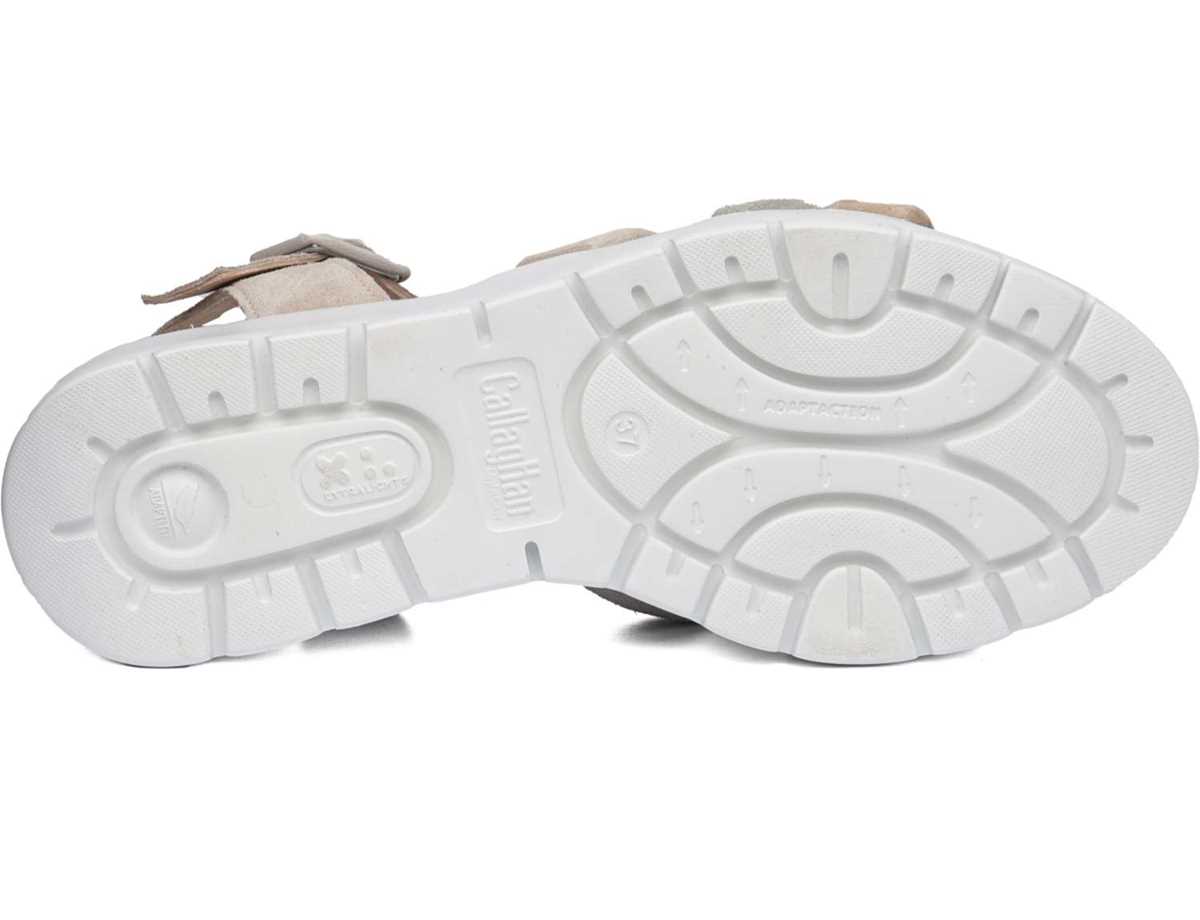 Callaghan 32000 Bera Sleehak Sandalen Dames Beige Groen Bruin | QVL6016ML