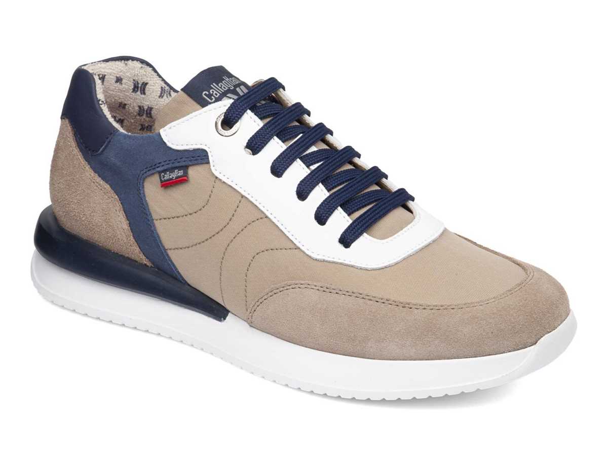 Callaghan 51100 Moses Sneakers Heren Beige Blauw | WRD895MJ