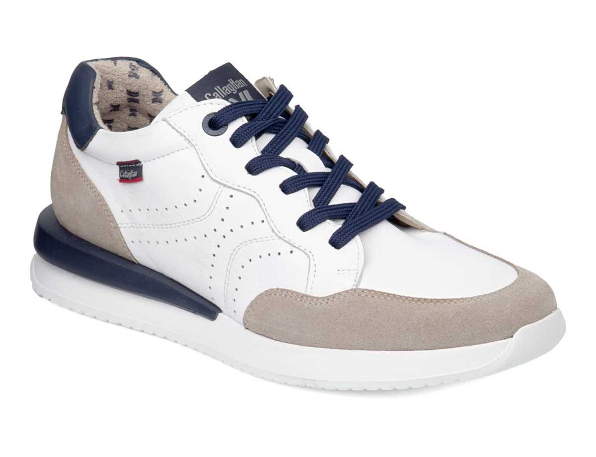 Callaghan 51107 Moses Sneakers Heren Wit Beige Blauw | YBJ1336BB