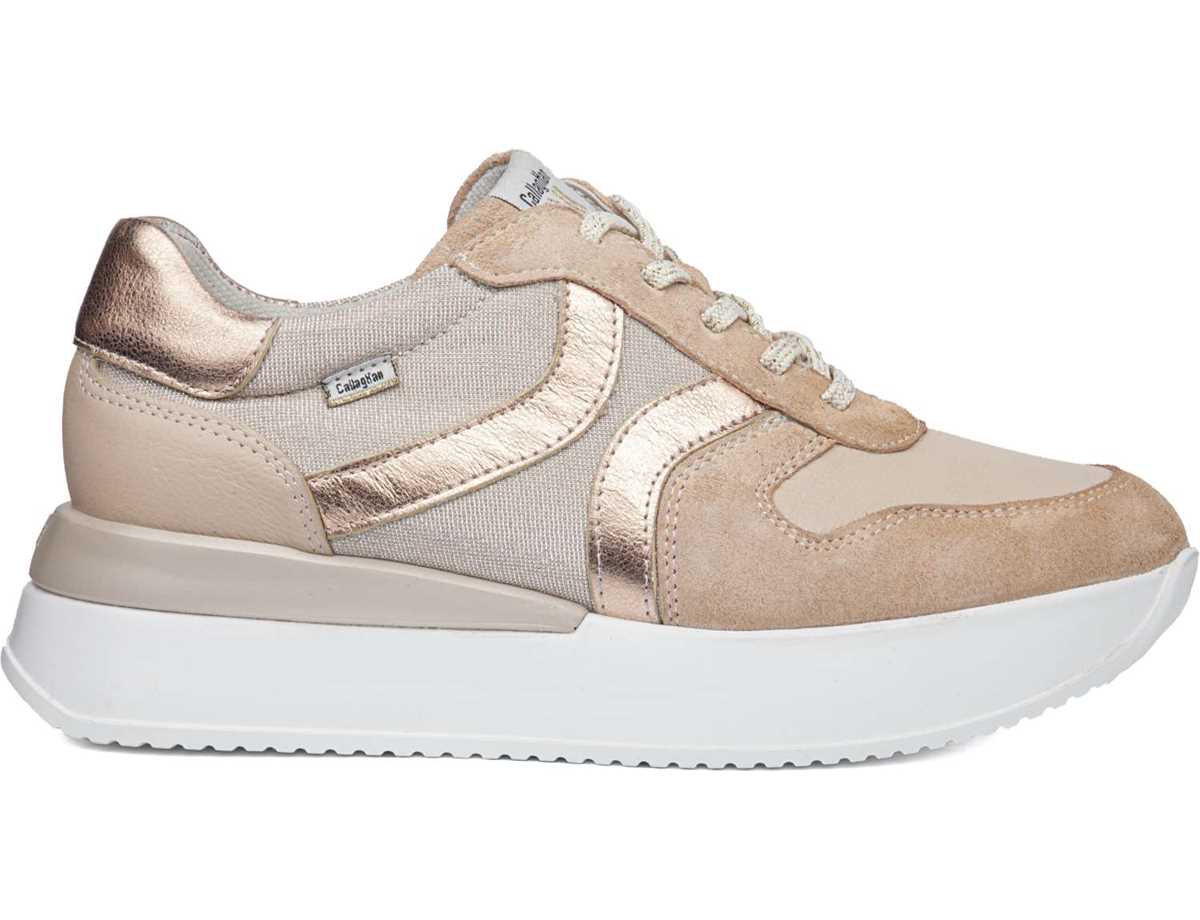 Callaghan 51204 Dina Sneakers Dames Roze Beige Goud | QSH762PD