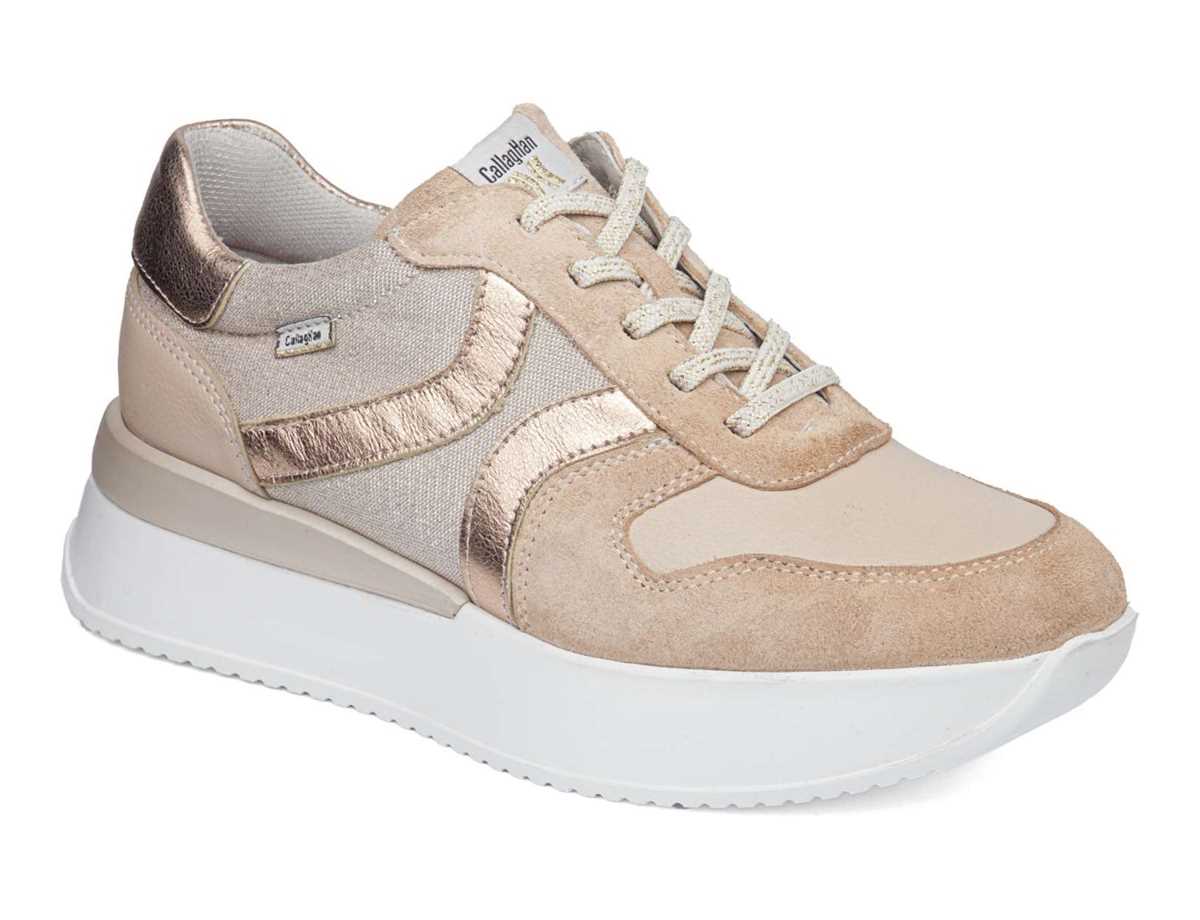 Callaghan 51204 Dina Sneakers Dames Roze Beige Goud | QSH762PD