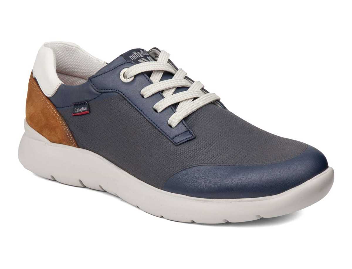 Callaghan 51308 Nuvole Sneakers Heren Blauw Bruin Wit | IWJ3024KA