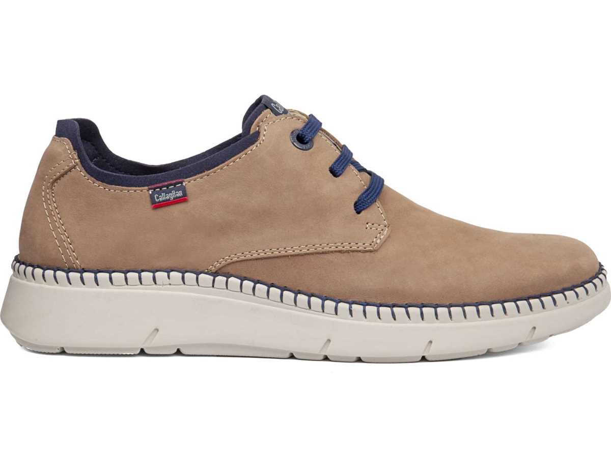 Callaghan 53500 Circular Veterschoenen Heren Beige Blauw | RTP572ZT