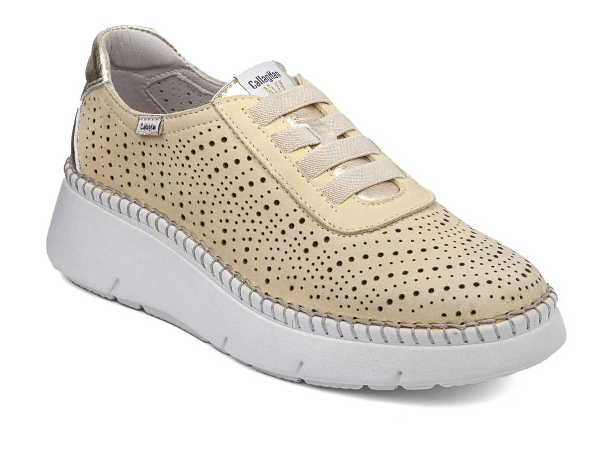 Callaghan 53600 Circular Sra. Platform Sneakers Dames Geel Beige | CTV5110ZX