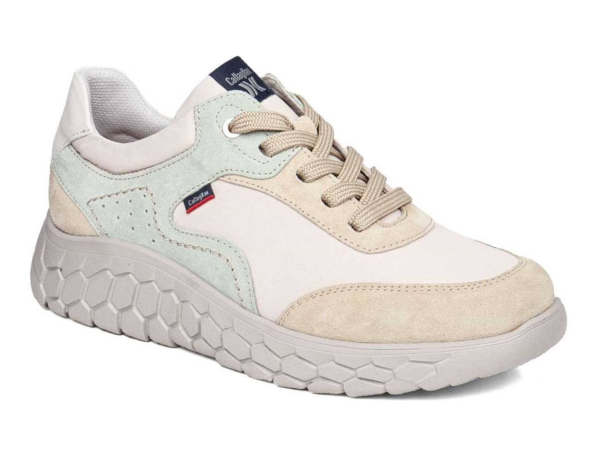 Callaghan 60004 Suv Sra. Platform Sneakers Dames Beige Groen | TOC6782LP